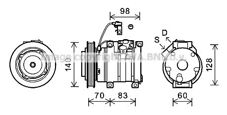 AVA QUALITY COOLING Компрессор, кондиционер TOK630